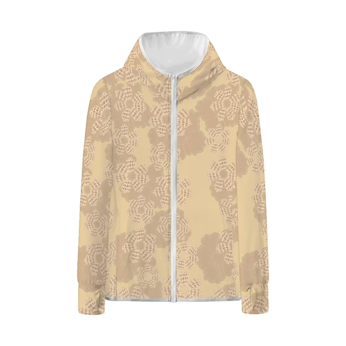 Custom All-Over Print Women's Sun Protection Hoodie - Breathable UV Shield Outdoor Jacket
