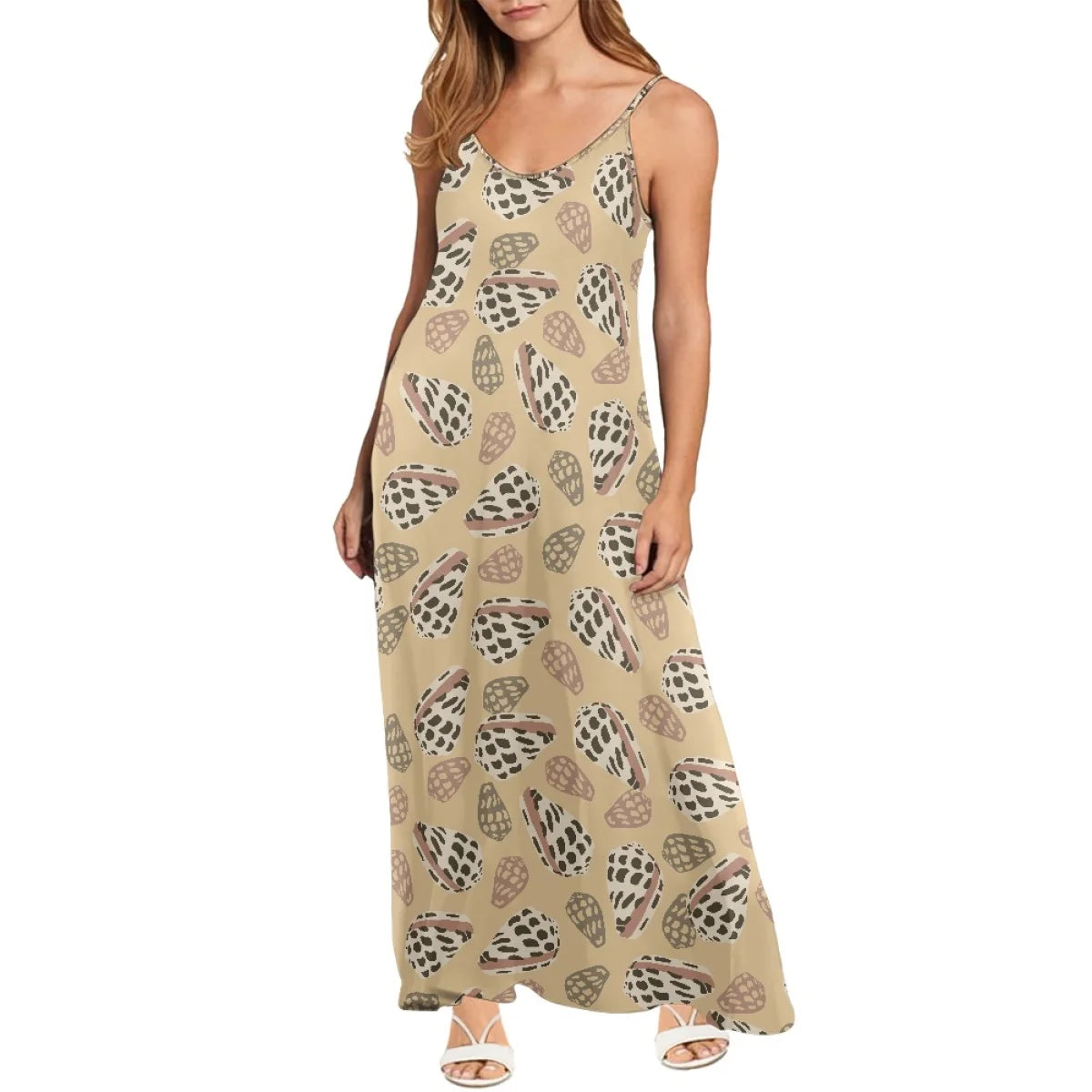 Custom All-Over Print Women's Spaghetti Strap Maxi Dress - Breezy Summer Vacation Gown
