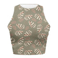 Custom All-Over Print Women's Slim Racerback Crop Top - High-Elastic Fitness Tank