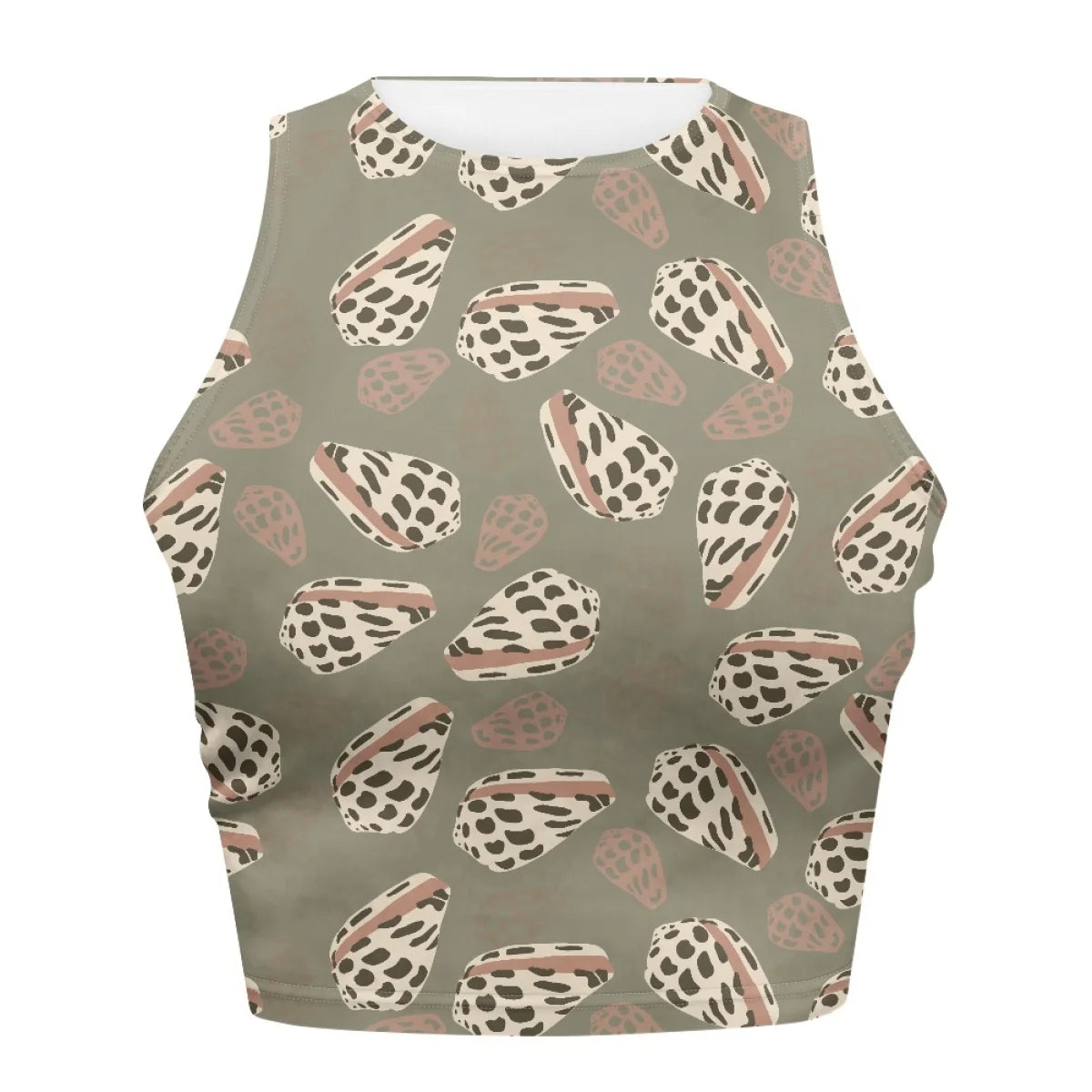 Custom All-Over Print Women's Slim Racerback Crop Top - High-Elastic Fitness Tank