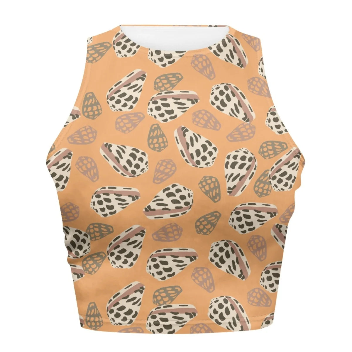 Custom All-Over Print Women's Slim Racerback Crop Top - High-Elastic Fitness Tank