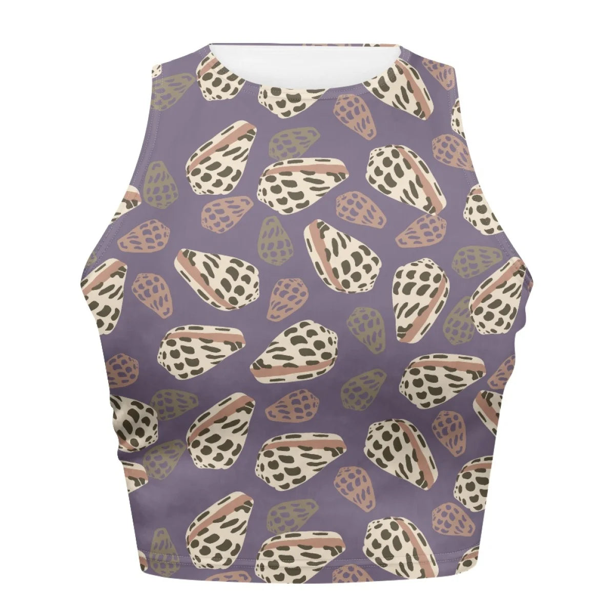 Custom All-Over Print Women's Slim Racerback Crop Top - High-Elastic Fitness Tank