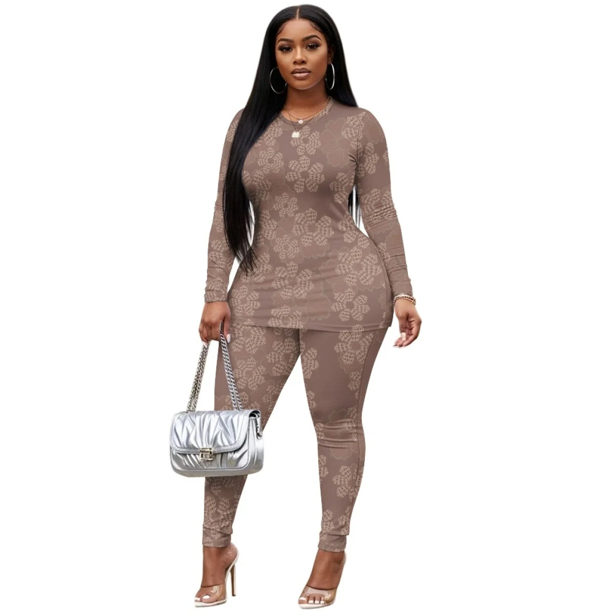 Custom All-Over Print Women's Slim-Fit Yoga Set - Two-Piece High-Performance Activewear