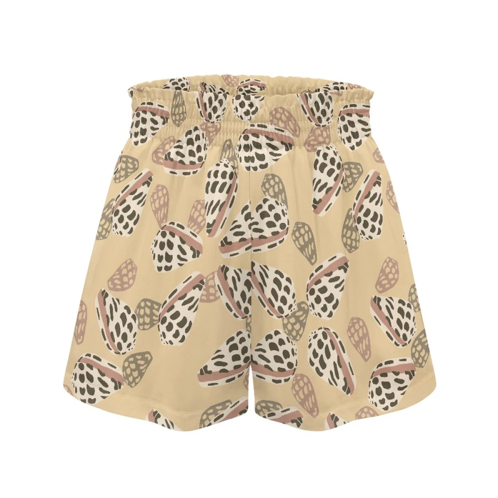 Custom All-Over Print Women's High-Waist Paperbag Shorts - Chic A-Line Summer Bottoms