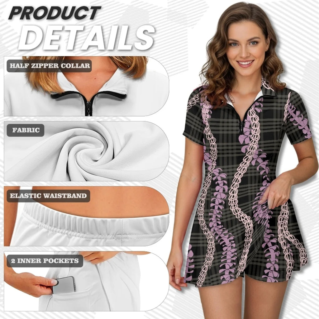 Custom Print Golf & Tennis Dress Set | Quick-Dry & Built-in Shorts