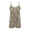 Custom All-Over Print V-Neck Strappy Jumpsuit - Breathable Summer Beachwear