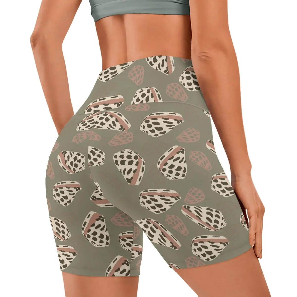 Custom All-Over Print High-Waist Yoga Shorts - Premium Swim-Grade Quick-Dry Biker Shorts