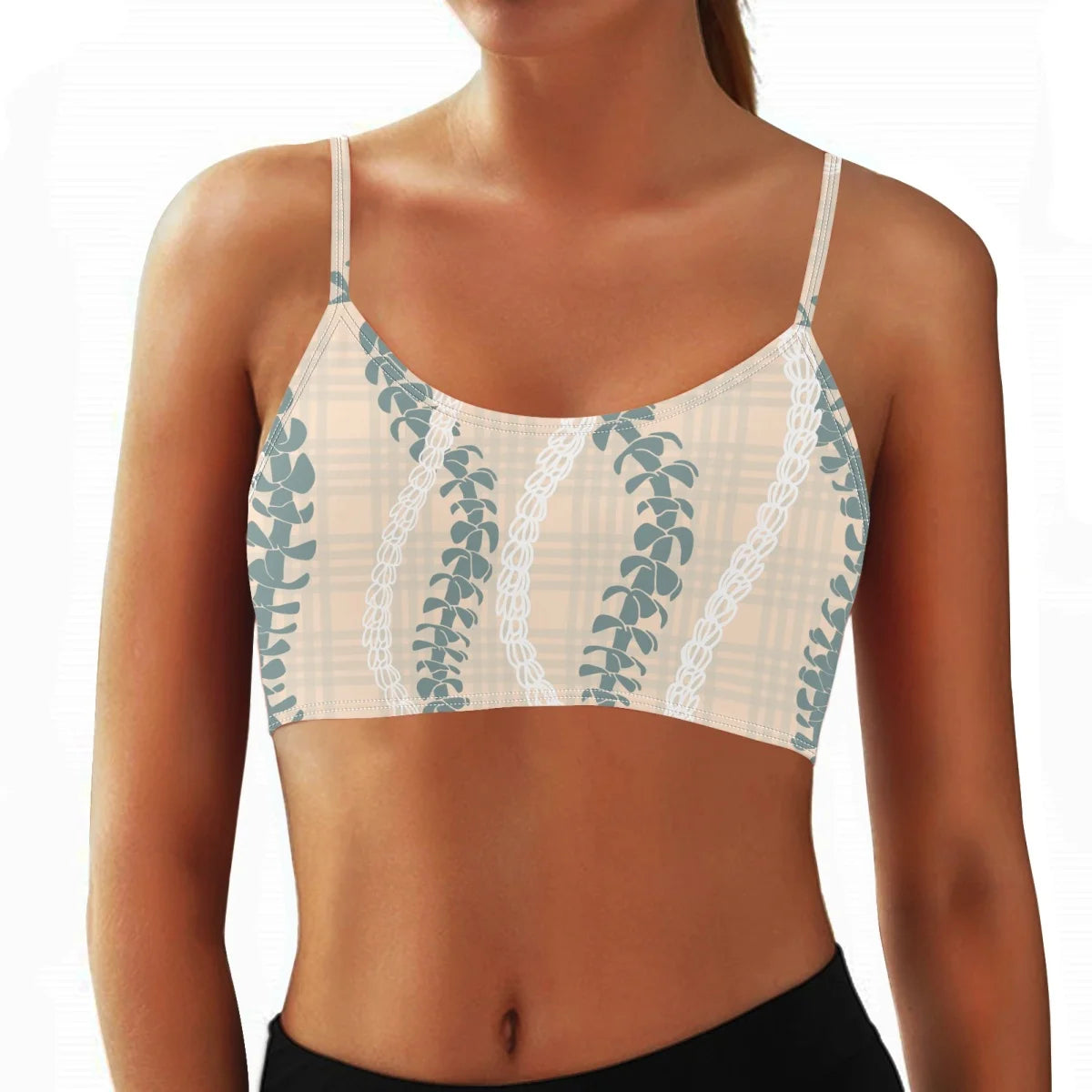 Custom Print Strappy Sports Bra | High Elasticity & Quick-Dry
