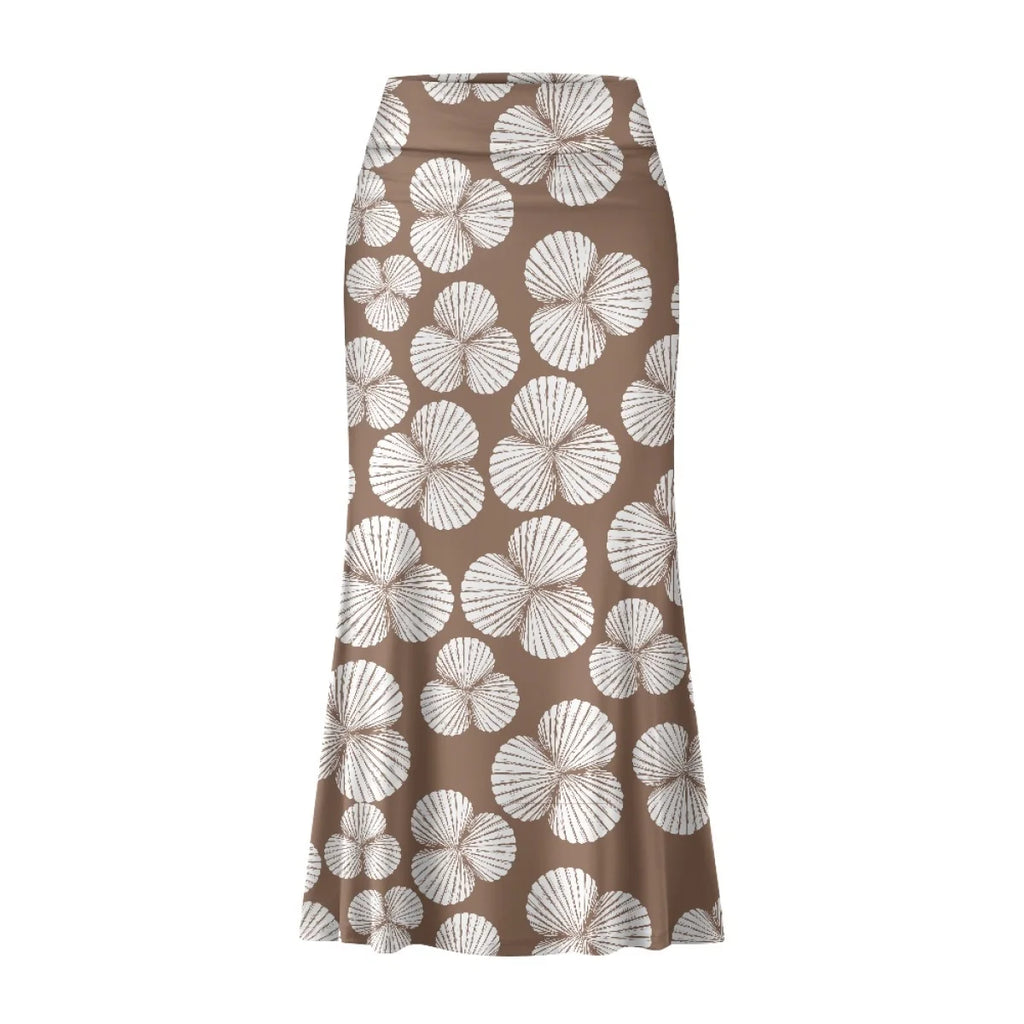 Custom All-Over Print Women's High-Waist A-Line Maxi Skirt - Dual Pocket Slimming Vacation Skirt