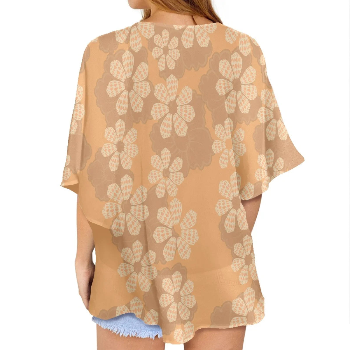 Custom All-Over Print Women's Chiffon Cardigan - Flowy Beach Cover-up & Sun Protection Shirt