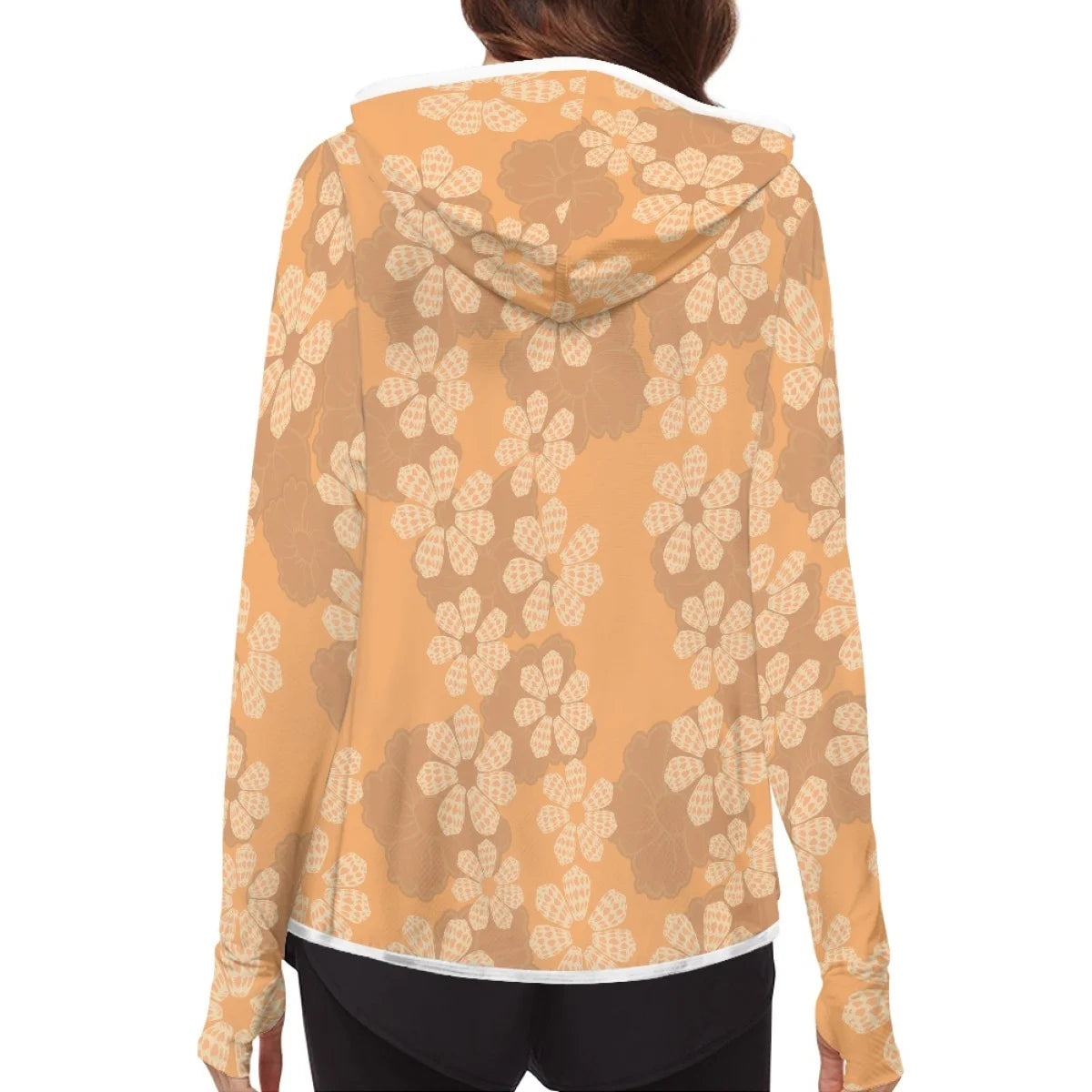 Custom All-Over Print Women's Sun Protection Hoodie - Breathable UV Shield Outdoor Jacket