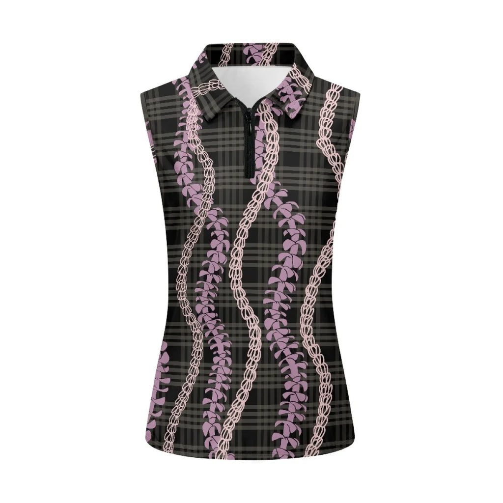 Custom Print Women's Golf Sleeveless Polo Shirt | Racerback & Quick-Dry