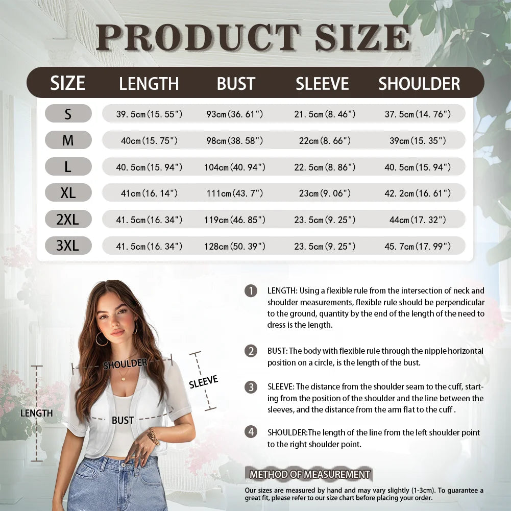 Custom All-Over Print Women's Crop Mesh Cardigan - Sheer V-Neck Sun Protection Shrug