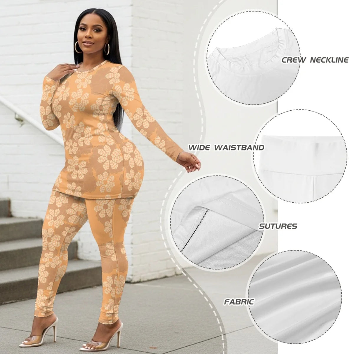 Custom All-Over Print Women's Slim-Fit Yoga Set - Two-Piece High-Performance Activewear