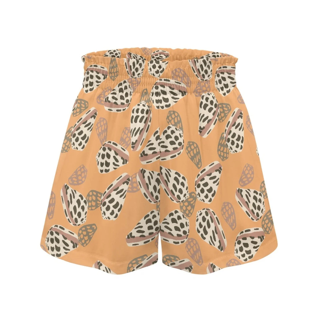 Custom All-Over Print Women's High-Waist Paperbag Shorts - Chic A-Line Summer Bottoms