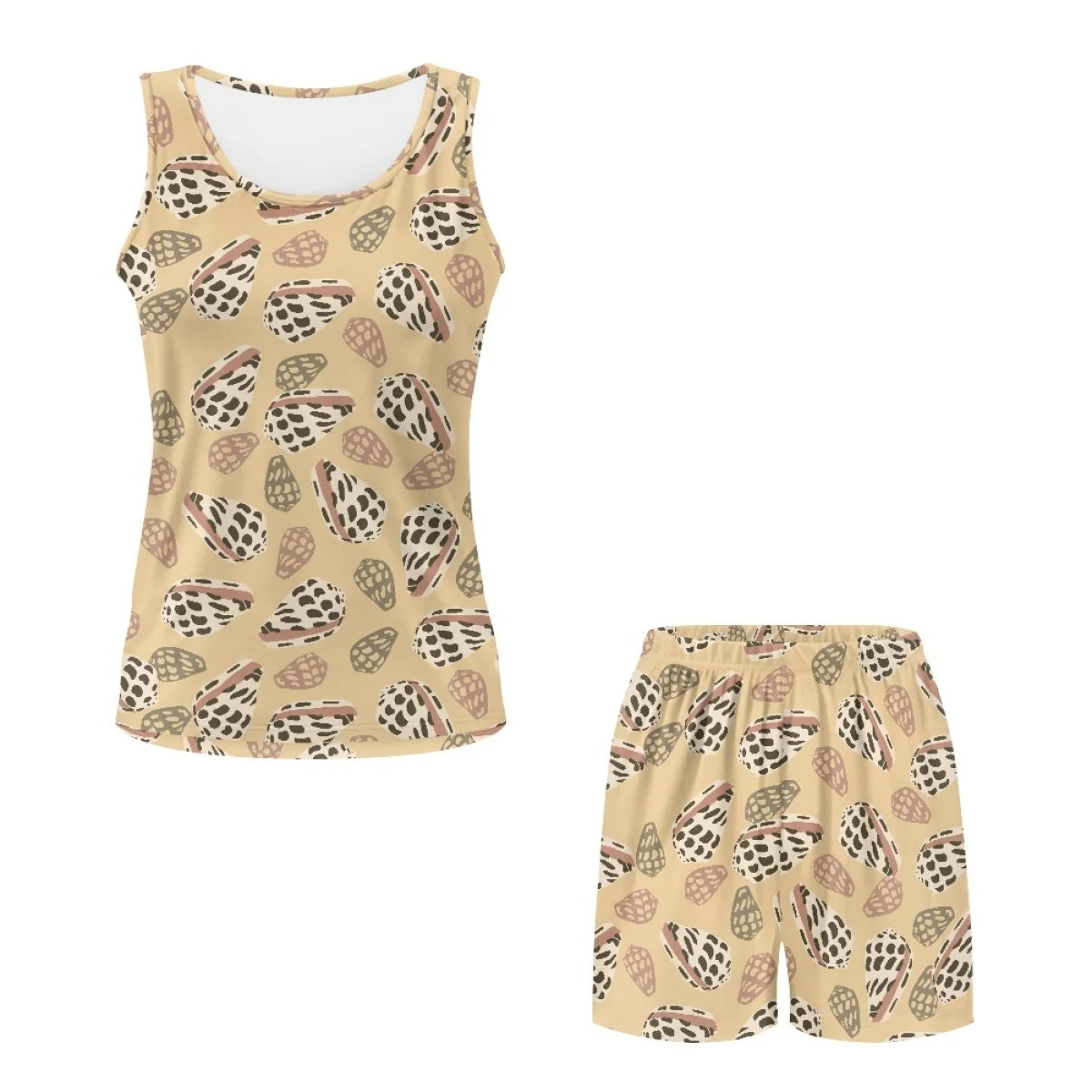 Custom All-Over Print Women's Sleeveless Pajama Set - Breathable Summer Loungewear