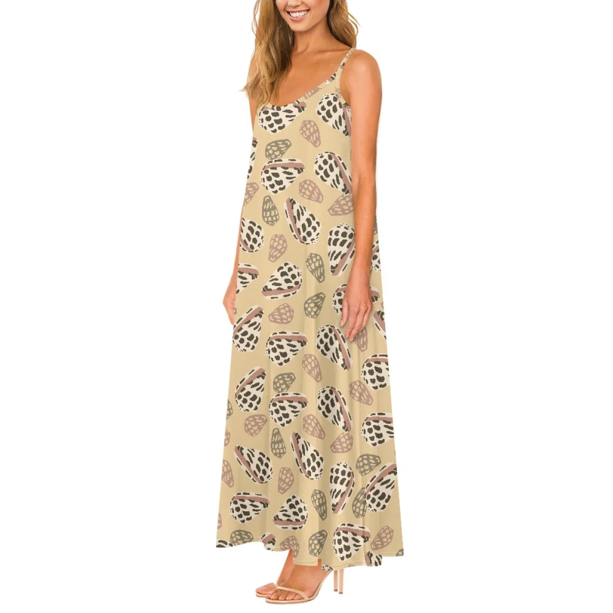 Custom All-Over Print Women's Spaghetti Strap Maxi Dress - Breezy Summer Vacation Gown