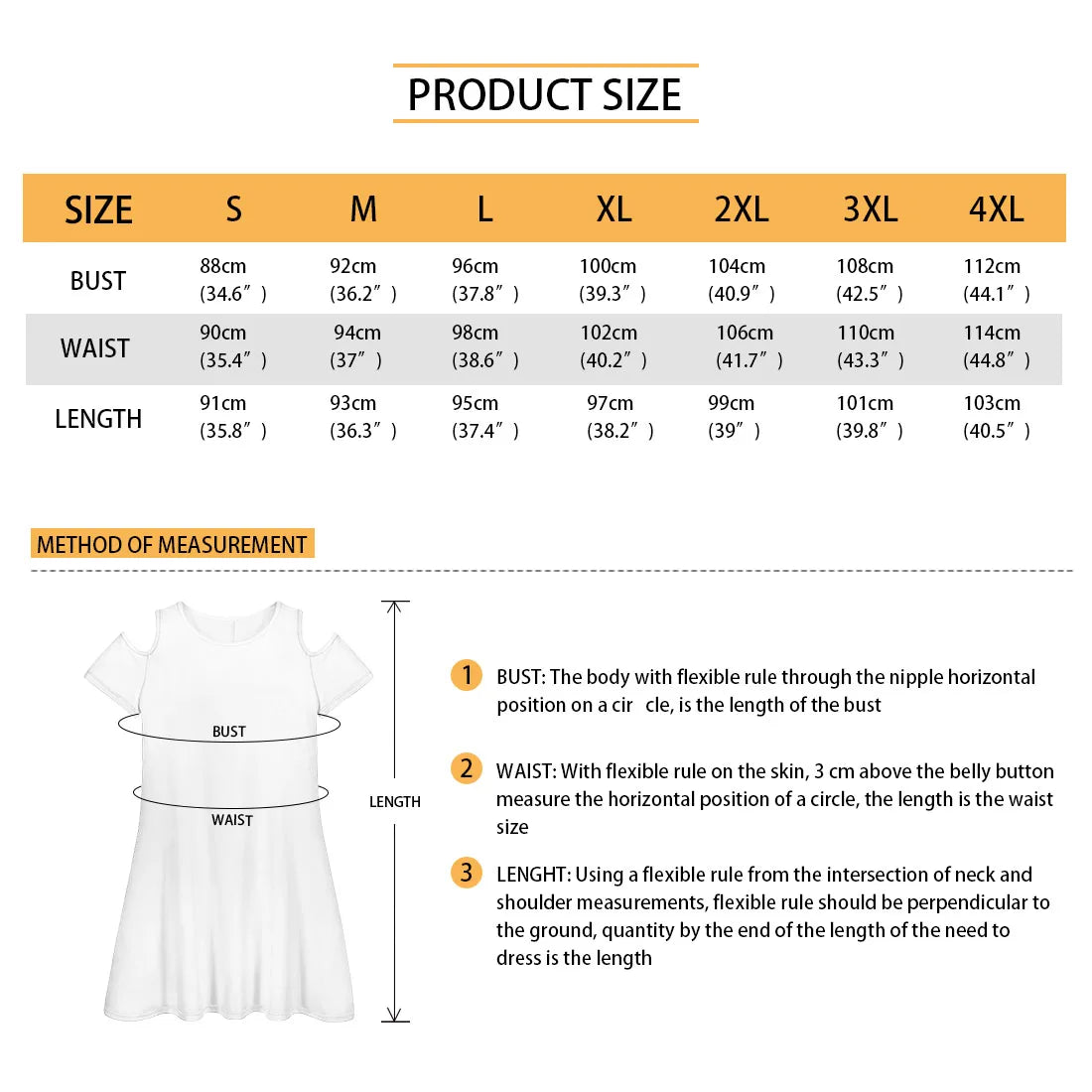 Custom All-Over Print Women's Cold-Shoulder Dress - Breezy Summer A-Line Gown