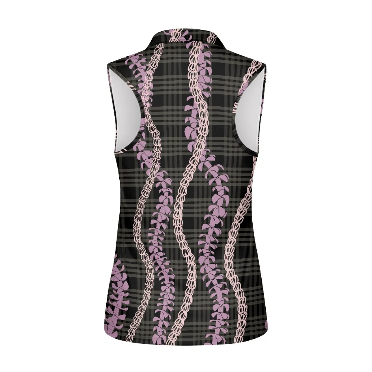 Custom Print Women's Golf Sleeveless Polo Shirt | 3-Button & Racerback