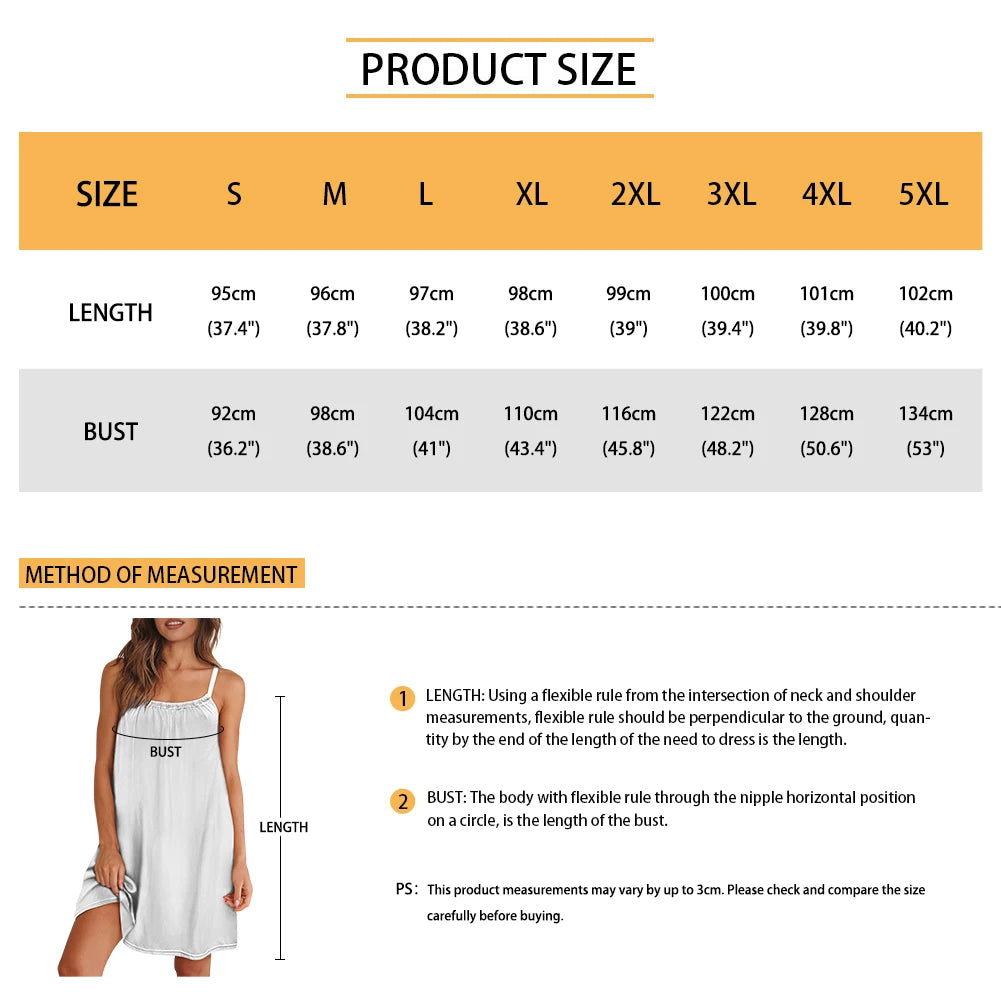 Custom All-Over Print Women's Square Neck Spaghetti Strap Nightgown - Soft Cotton-Feel Loungewear