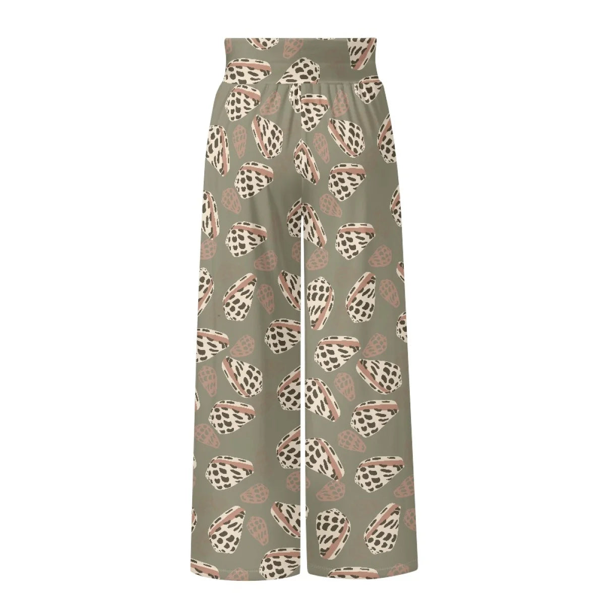 Custom All-Over Print Women's High-Waist Wide-Leg Pants - Flowy Summer Trousers