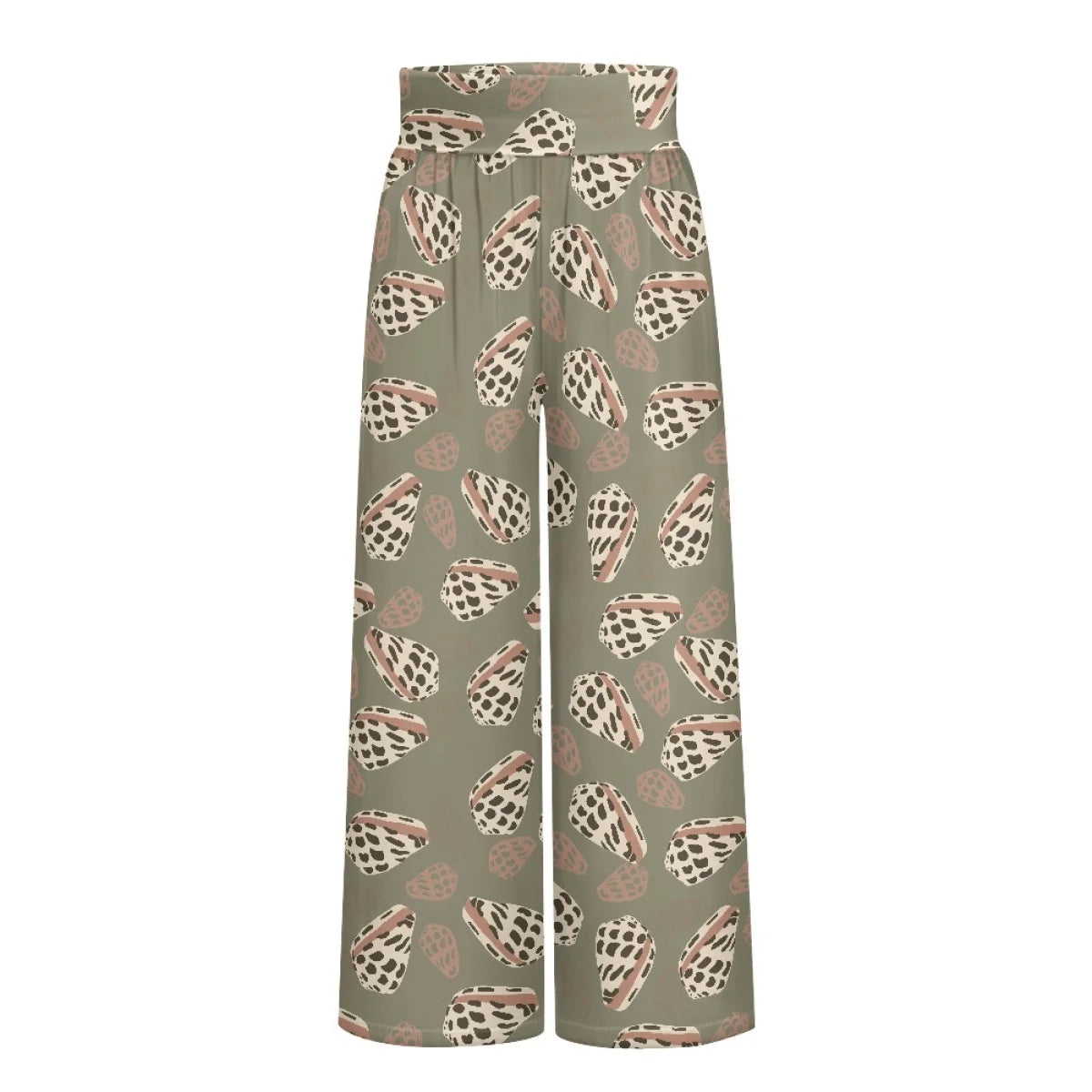 Custom All-Over Print Women's High-Waist Wide-Leg Pants - Flowy Summer Trousers