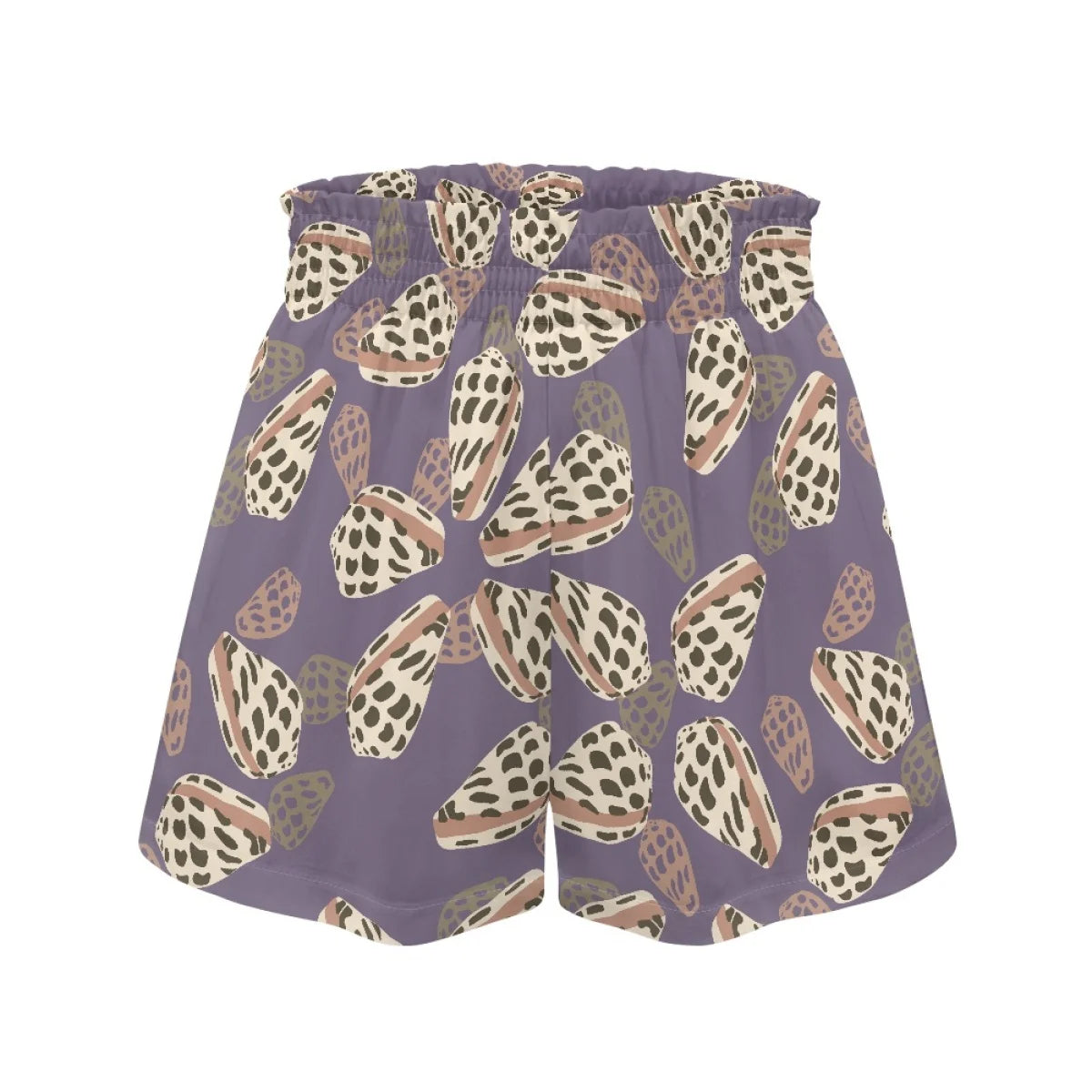 Custom All-Over Print Women's High-Waist Paperbag Shorts - Chic A-Line Summer Bottoms