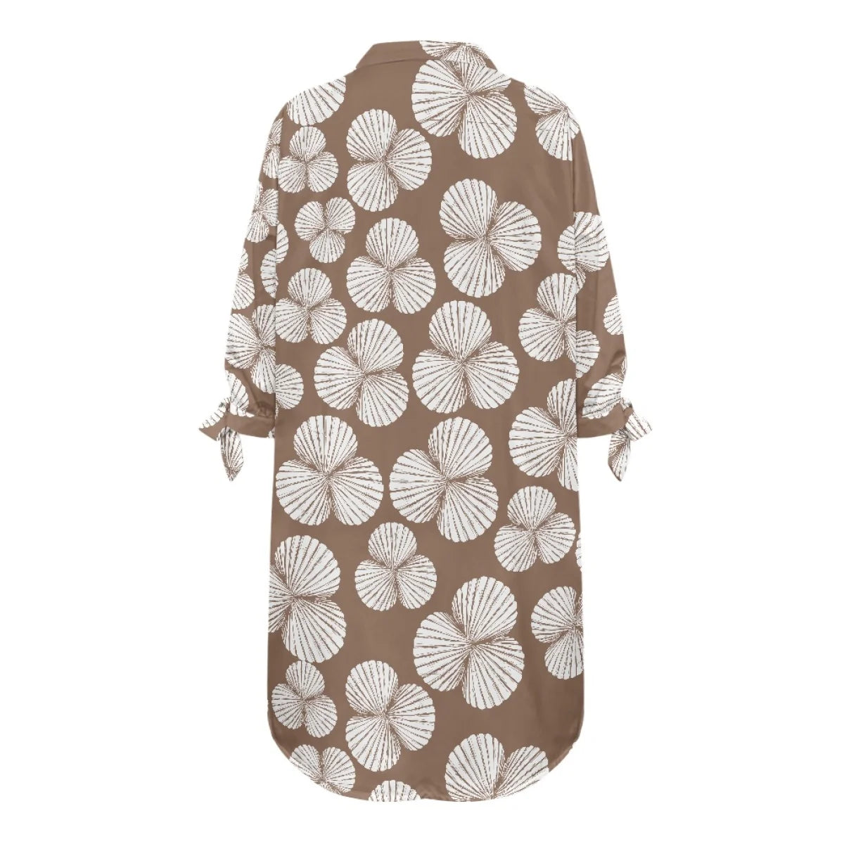 Custom All-Over Print Women's 3/4 Sleeve Shirt Dress - Versatile Beach Cover-up & Sun Protector