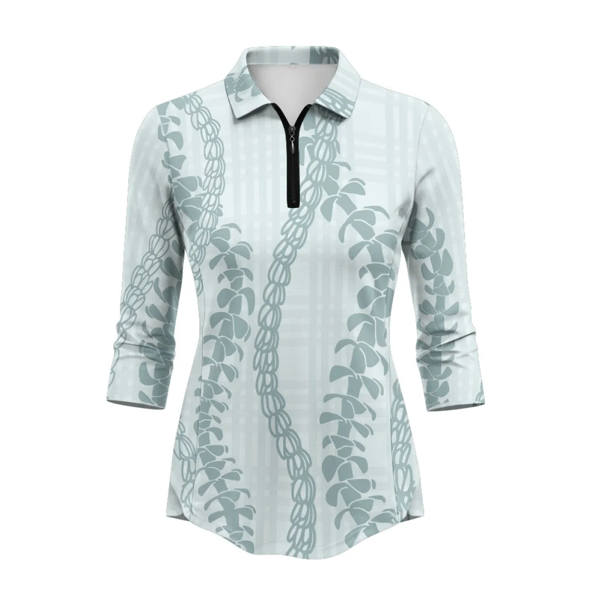 Custom Print Women's 3/4 Sleeve Golf Polo | Sun Protection & Quick-Dry
