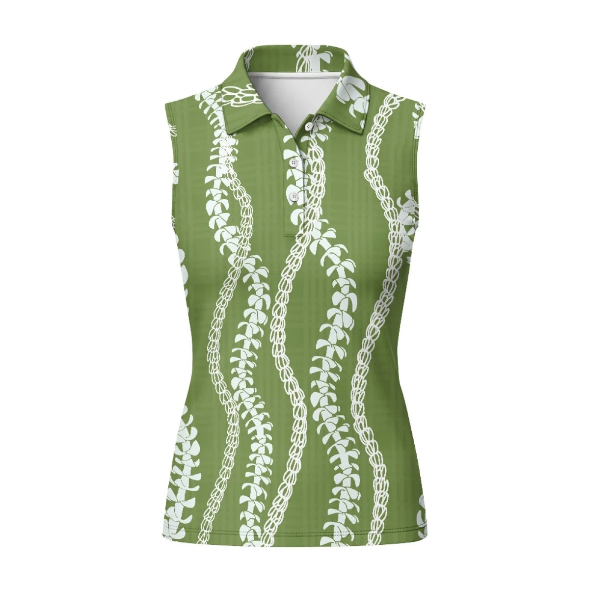 Custom Print Women's Golf Sleeveless Polo Shirt | 3-Button & Racerback