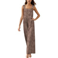 Custom All-Over Print Women's Camisole Wide-Leg Jumpsuit - Relaxed Square Neck Romper with Pockets