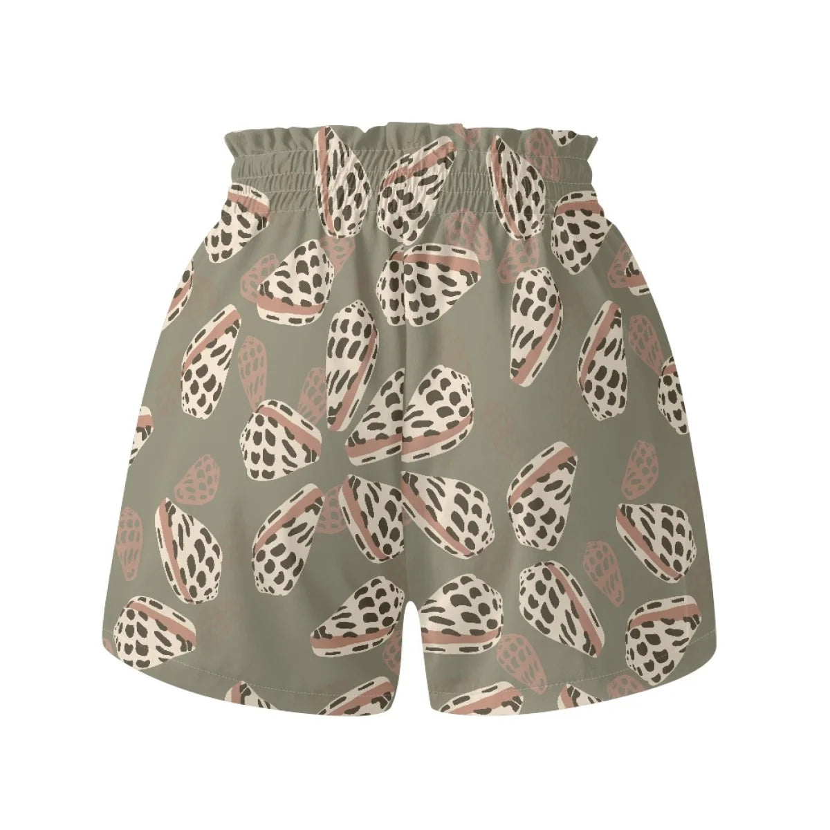 Custom All-Over Print Women's High-Waist Paperbag Shorts - Chic A-Line Summer Bottoms