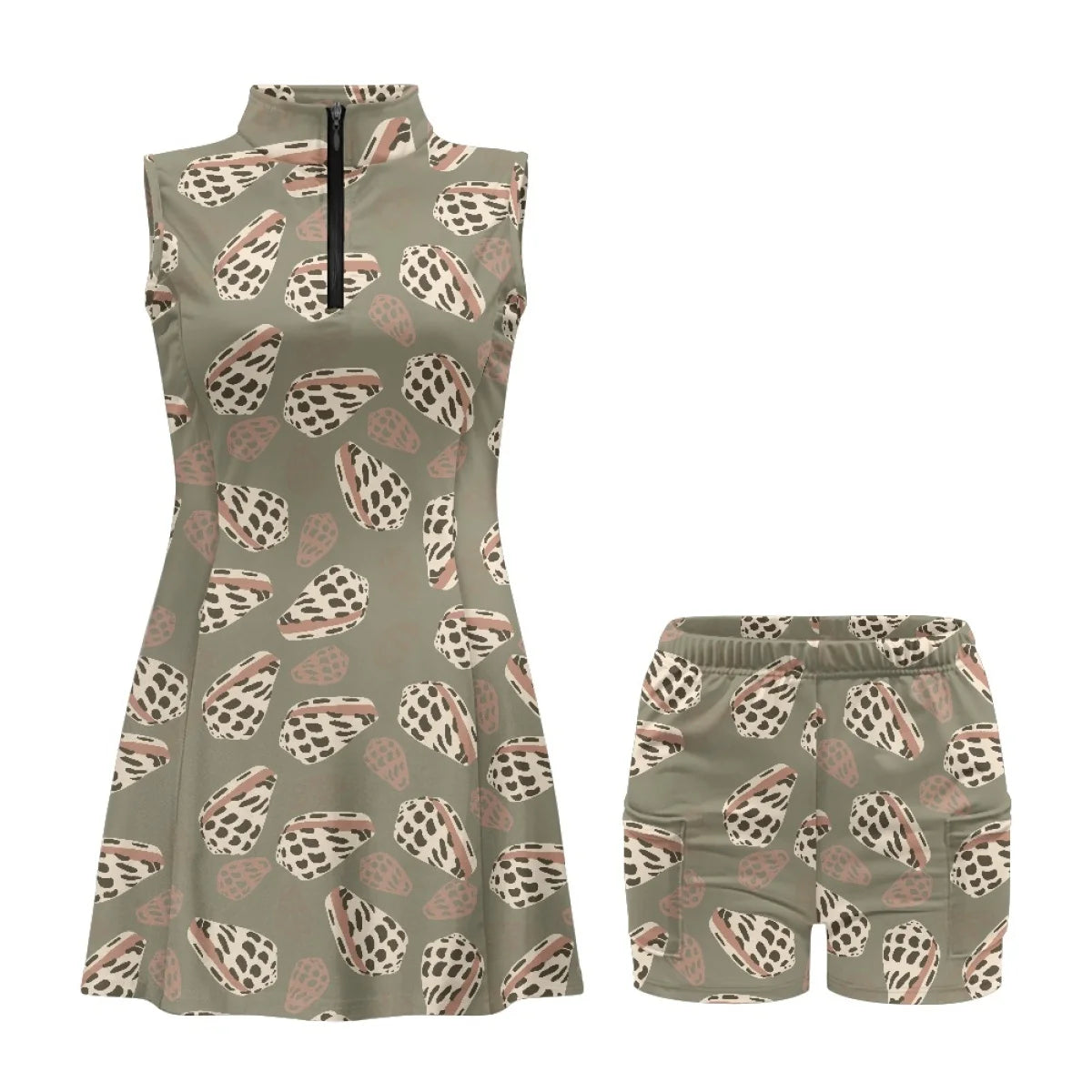 Custom All-Over Print Women's Golf Dress Set - Professional 2-in-1 Athletic Gown