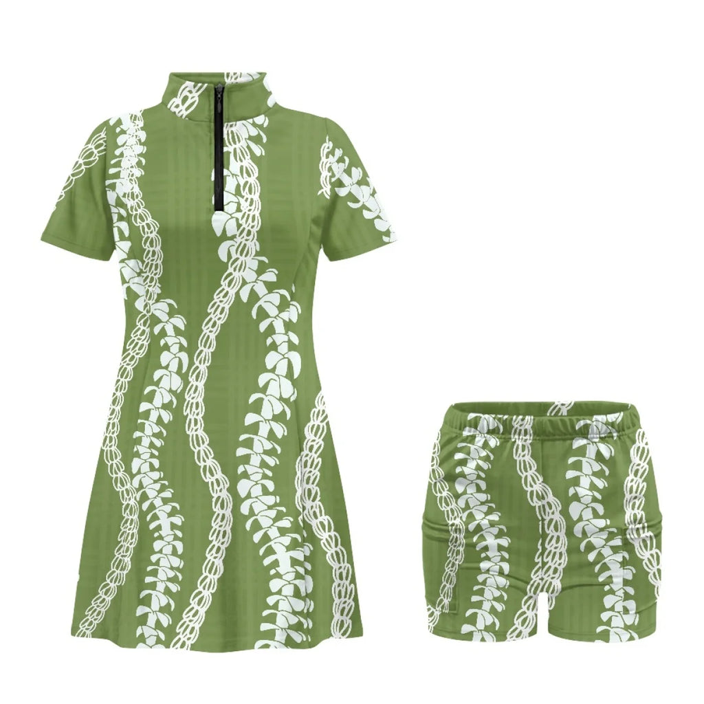 Custom Print Golf & Tennis Dress Set | Quick-Dry & Built-in Shorts