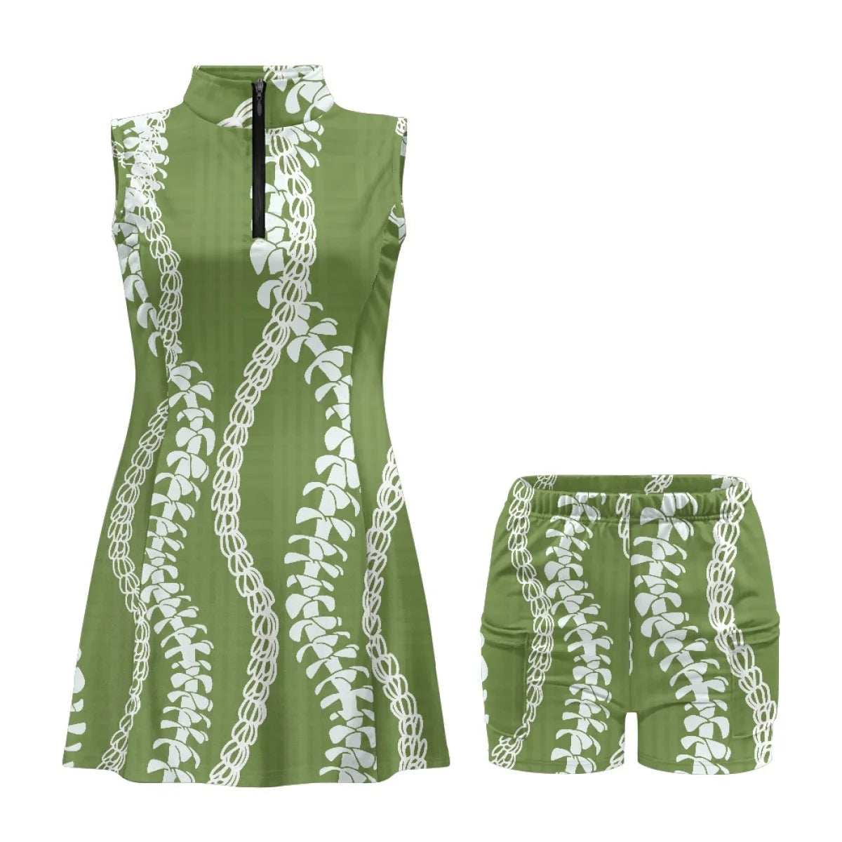 Custom Print Golf & Tennis Dress Set | High-Elasticity & Built-in Shorts
