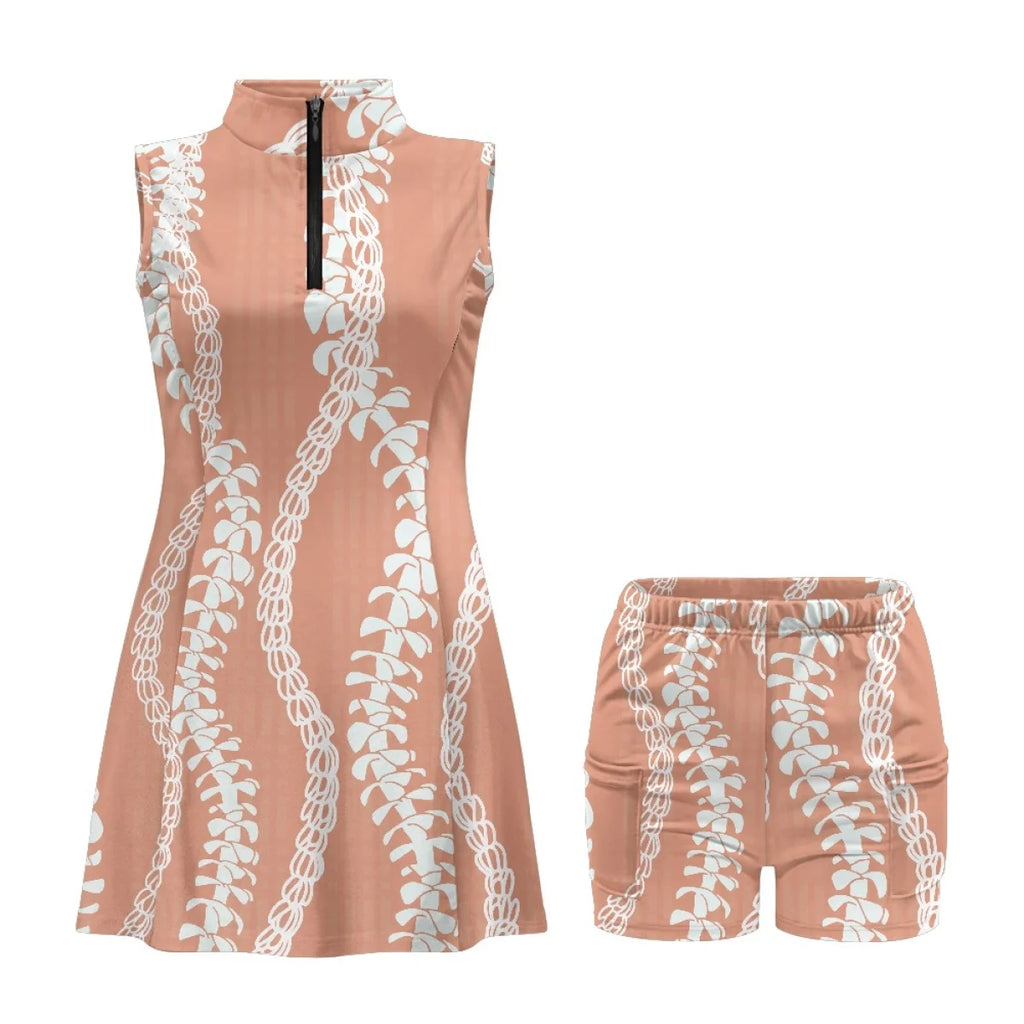 Custom Print Golf & Tennis Dress Set | High-Elasticity & Built-in Shorts