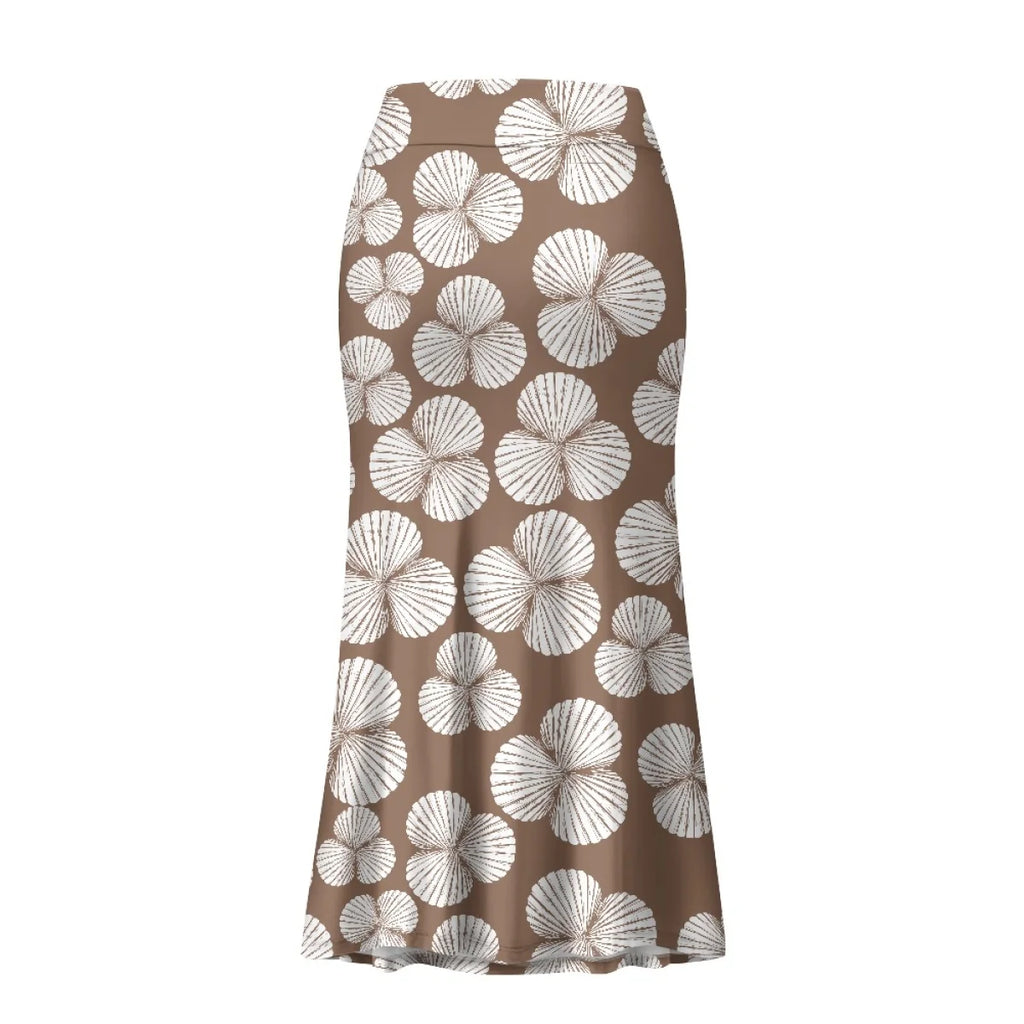 Custom All-Over Print Women's High-Waist A-Line Maxi Skirt - Dual Pocket Slimming Vacation Skirt