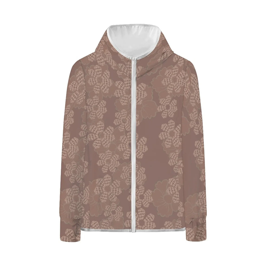 Custom All-Over Print Women's Sun Protection Hoodie - Breathable UV Shield Outdoor Jacket