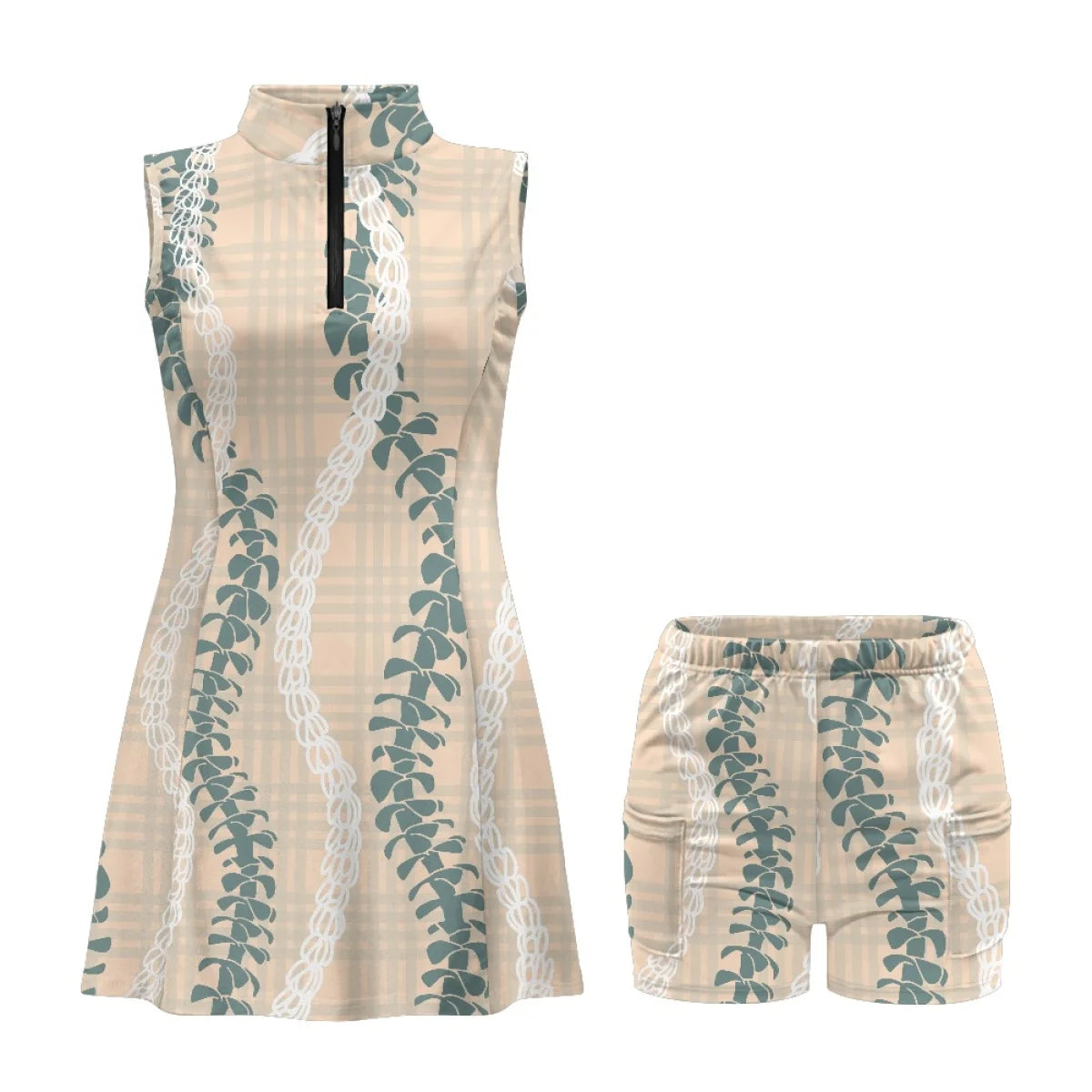 Custom Print Golf & Tennis Dress Set | High-Elasticity & Built-in Shorts