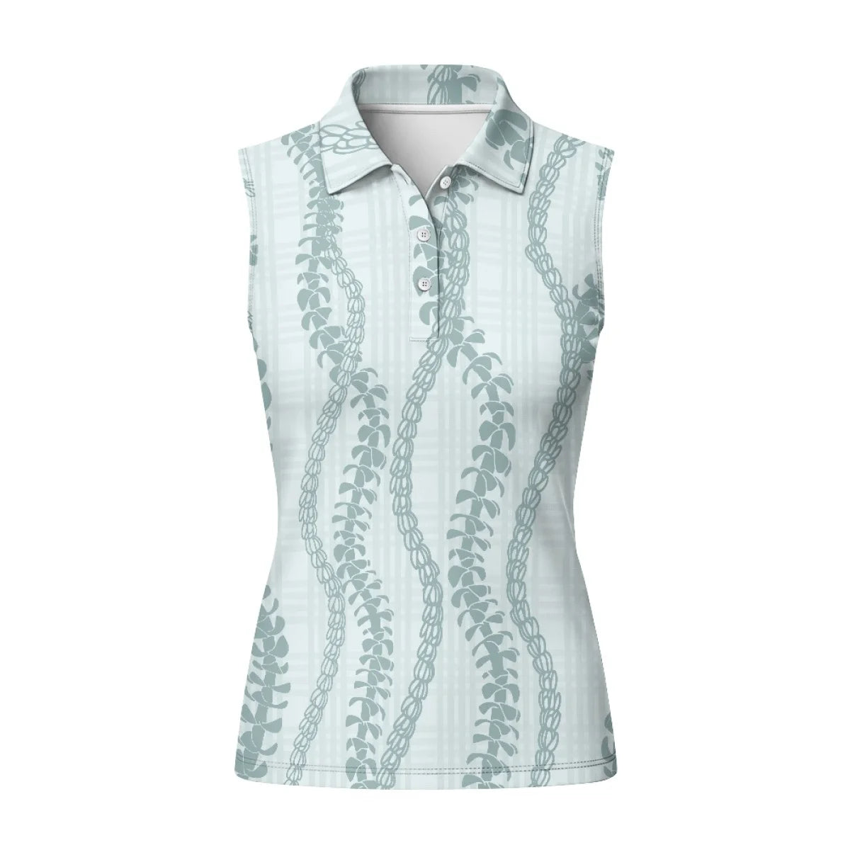 Custom Print Women's Golf Sleeveless Polo Shirt | 3-Button & Racerback