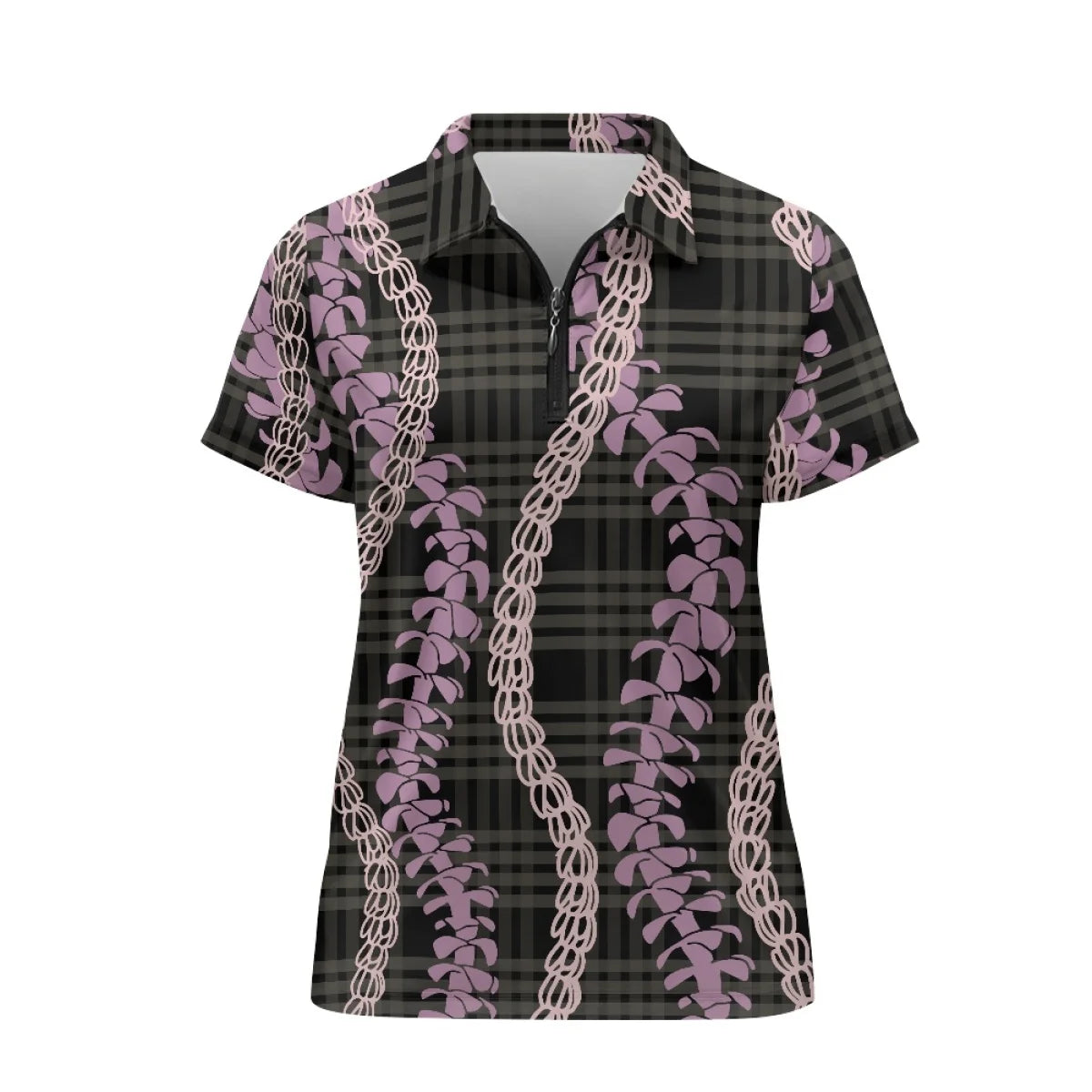 Custom Print Women's Golf Polo Shirt | Quarter-Zip & Quick-Dry Performance