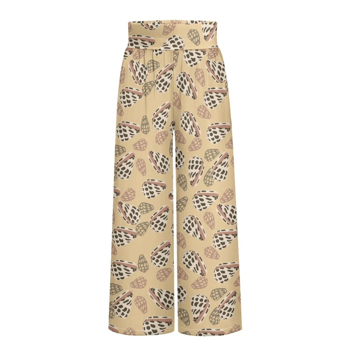 Custom All-Over Print Women's High-Waist Wide-Leg Pants - Flowy Summer Trousers