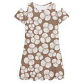 Custom All-Over Print Women's Cold-Shoulder Dress - Breezy Summer A-Line Gown