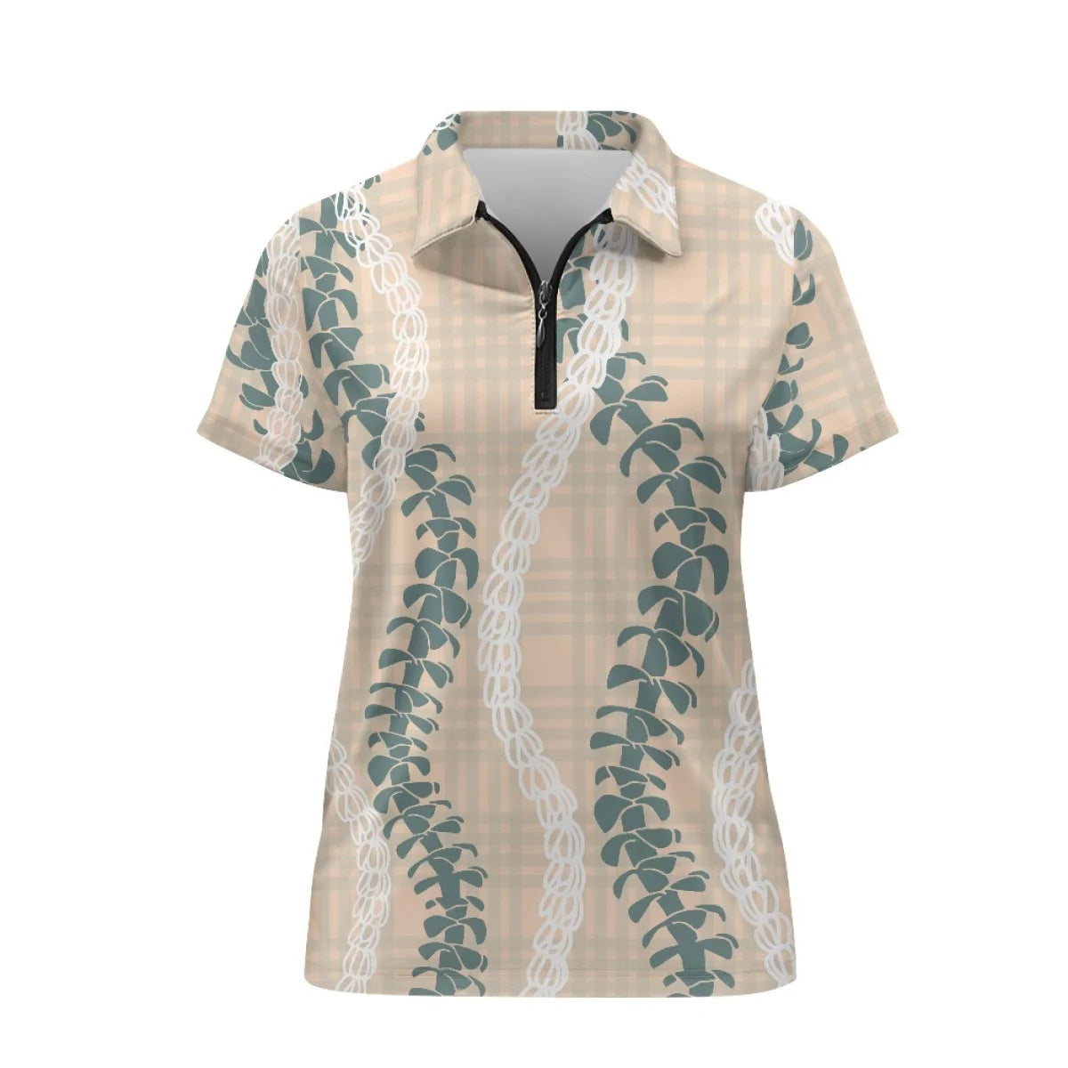 Custom Print Women's Golf Polo Shirt | Quarter-Zip & Quick-Dry Performance