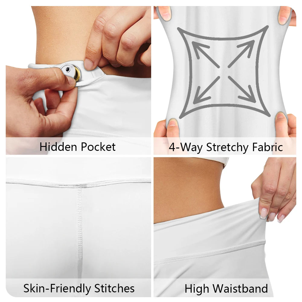 Custom Print High-Waisted Sports Shorts | Hidden Pocket & Tummy Control