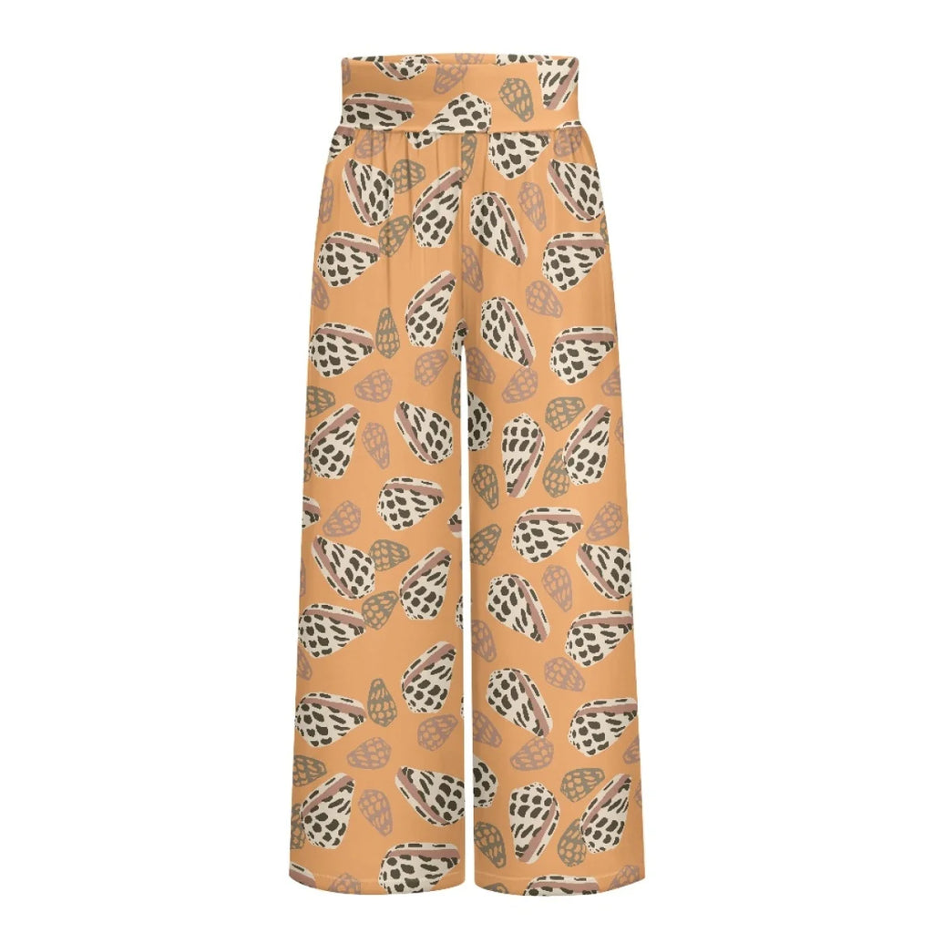 Custom All-Over Print Women's High-Waist Wide-Leg Pants - Flowy Summer Trousers